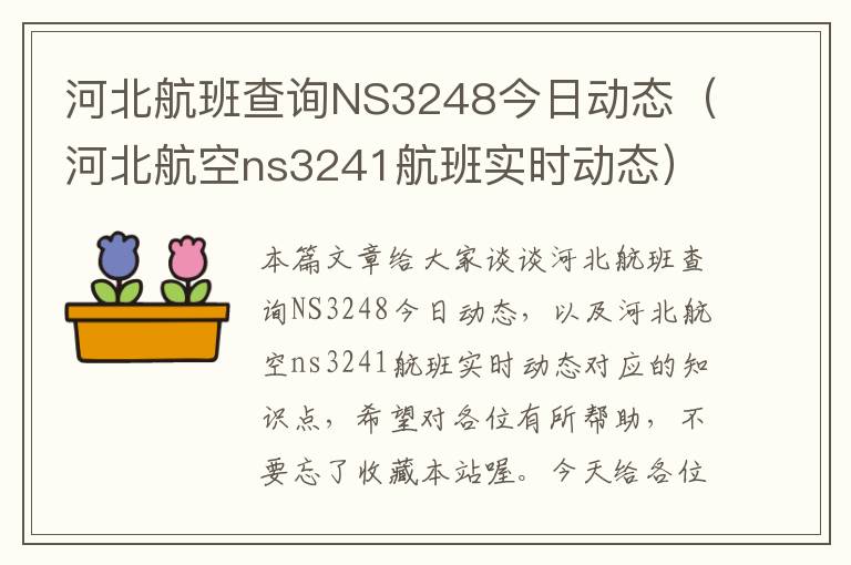 河北航班查詢NS3248今日動(dòng)態(tài)（河北航空ns3241航班實(shí)時(shí)動(dòng)態(tài)）