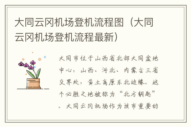 大同云岡機場登機流程圖（大同云岡機場登機流程最新）