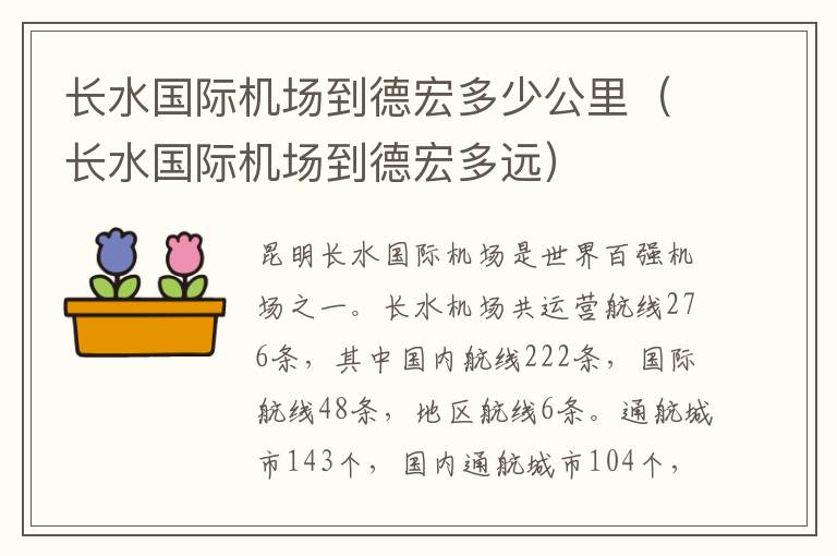 長水國際機場到德宏多少公里（長水國際機場到德宏多遠）